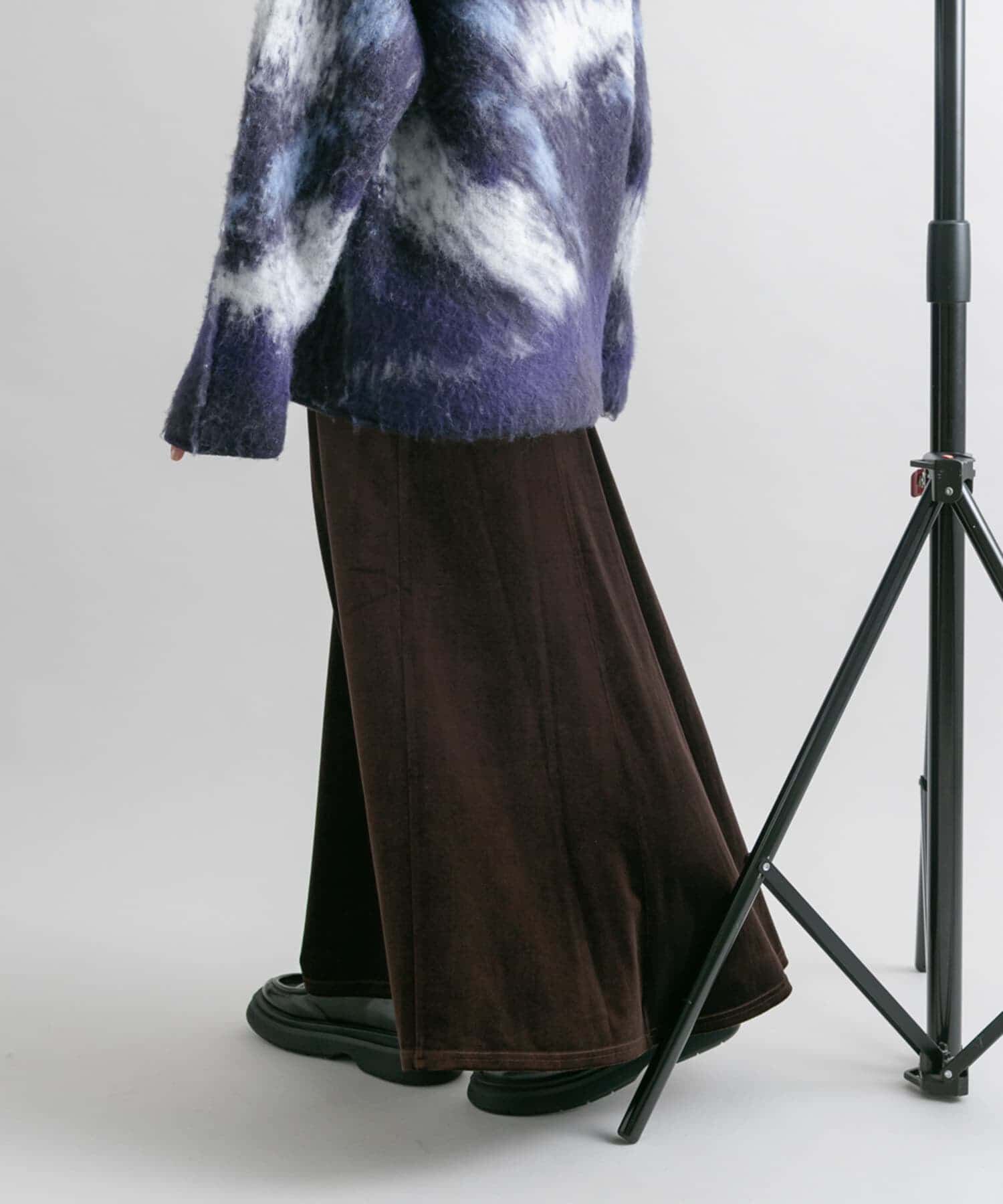  「セミフレアベロアスカート」|スカート|