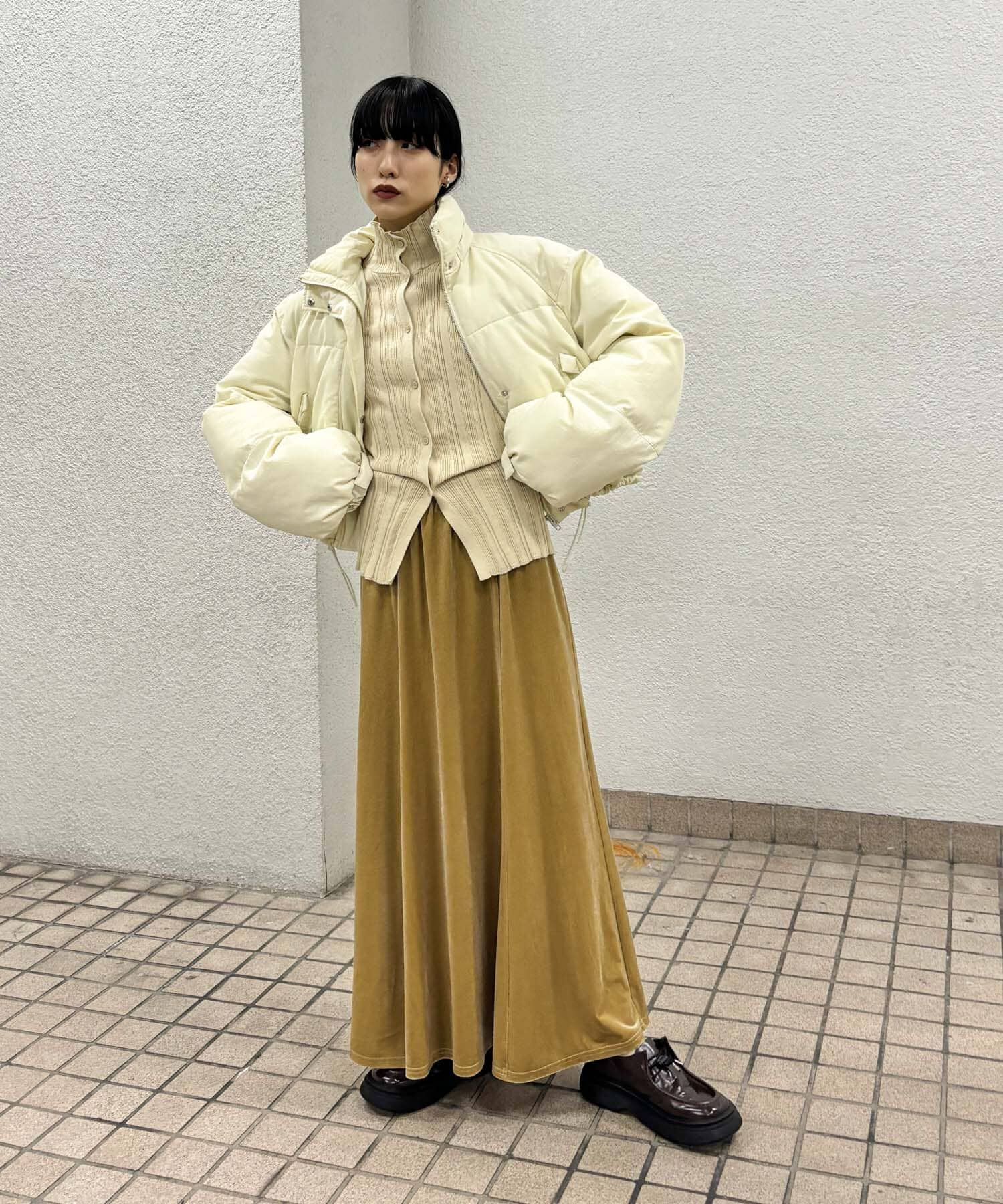  「セミフレアベロアスカート」|スカート|