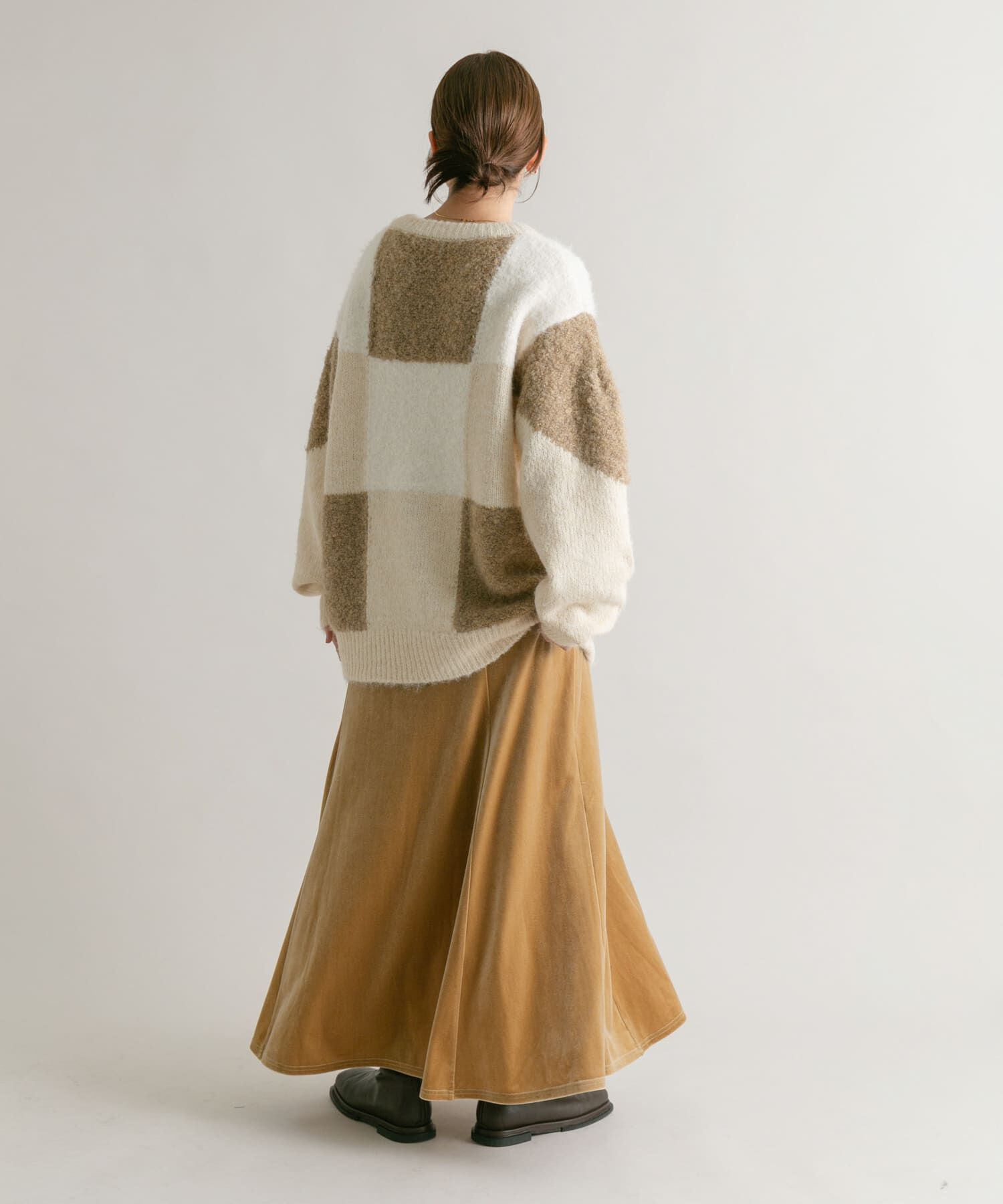  「セミフレアベロアスカート」|スカート|