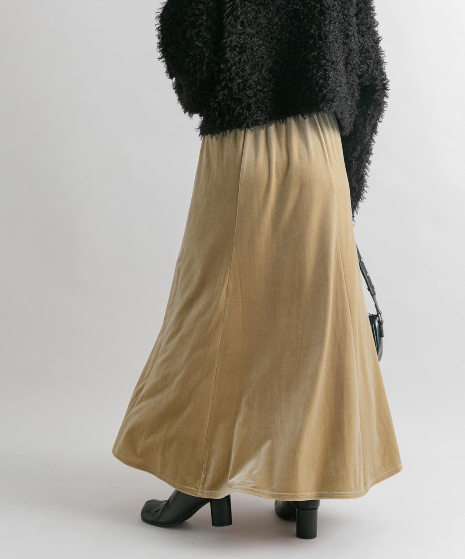  「セミフレアベロアスカート」|スカート|
