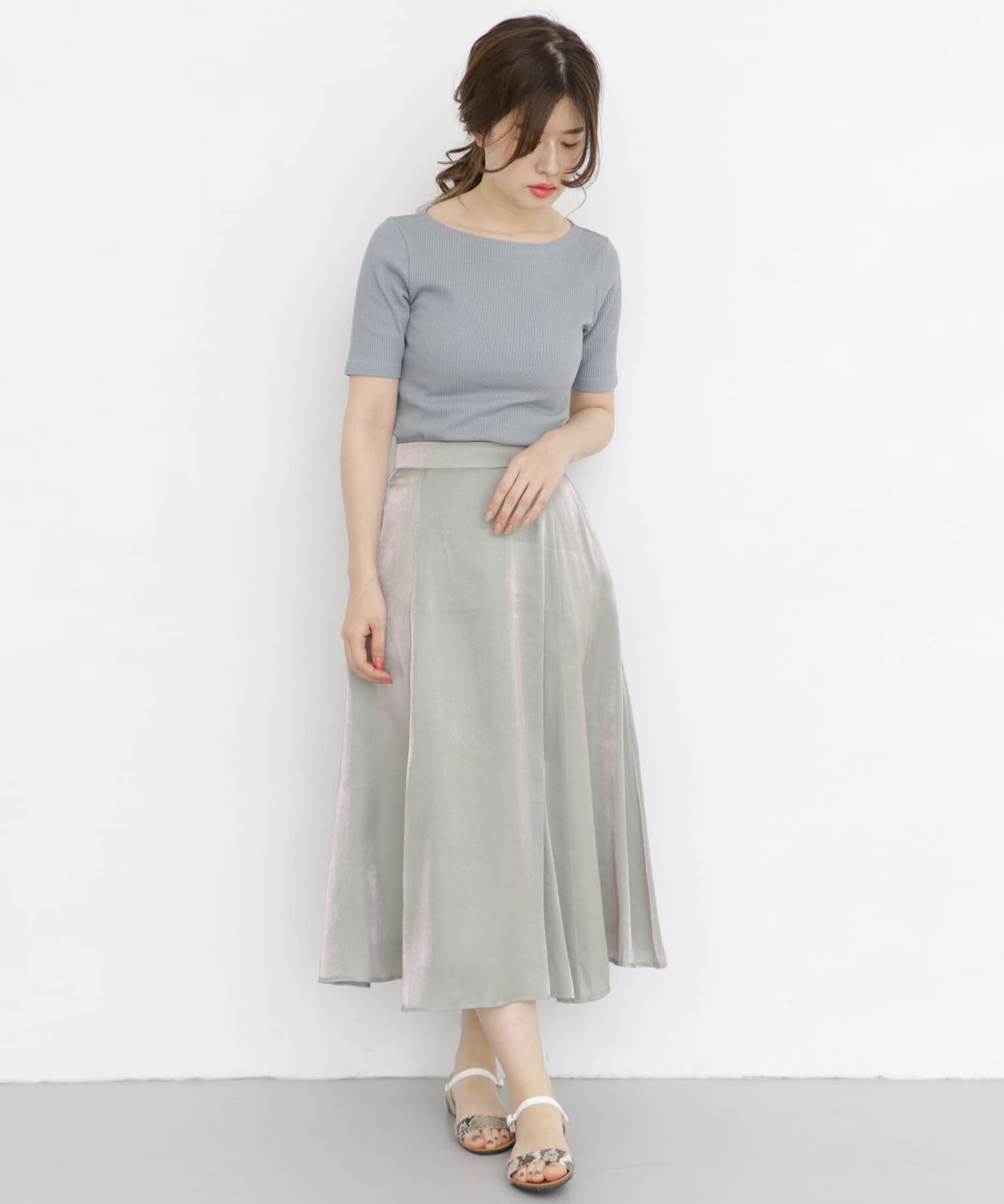  「メタリックフレアスカート&there4;」|スカート|