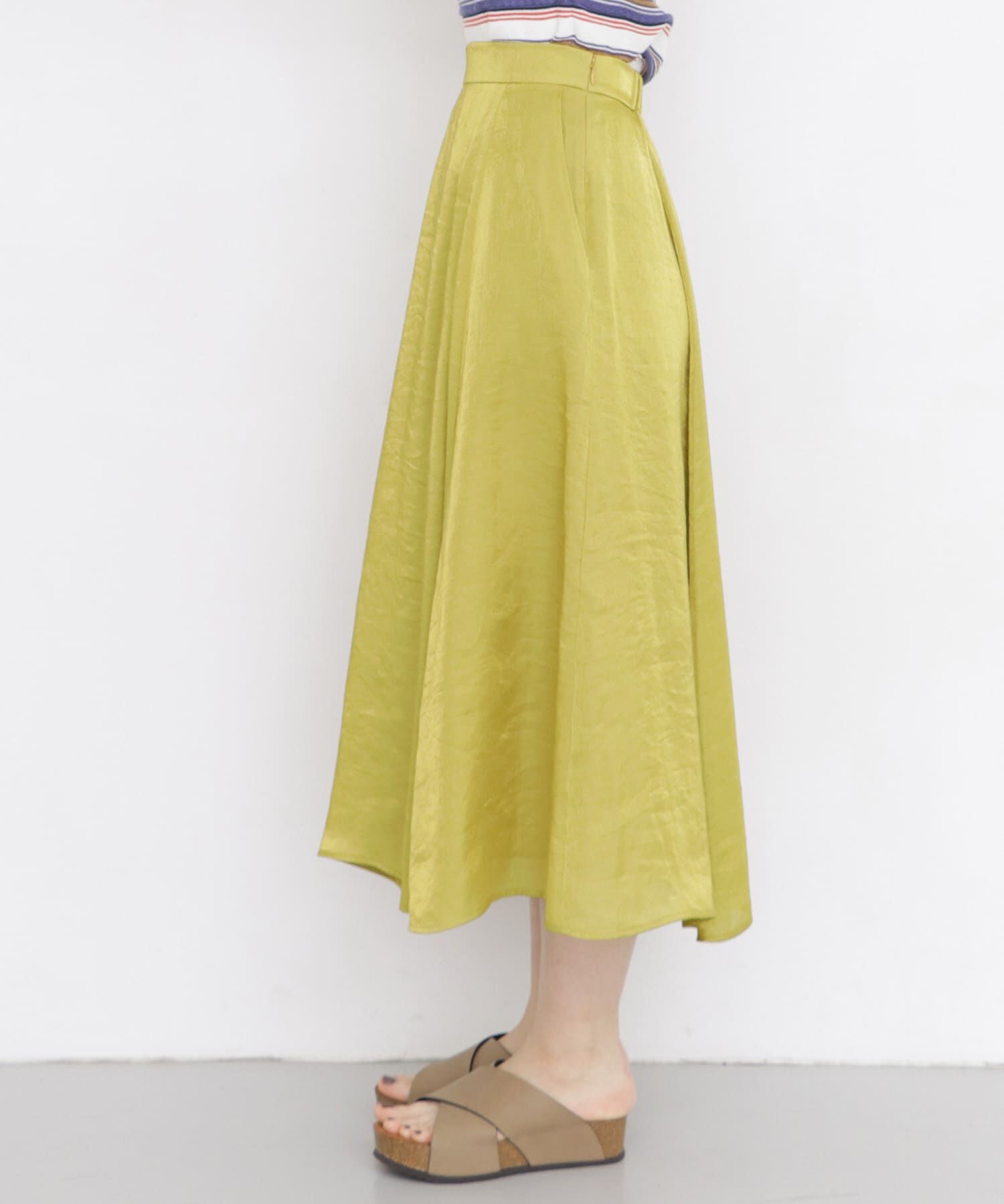  「メタリックフレアスカート&there4;」|スカート|