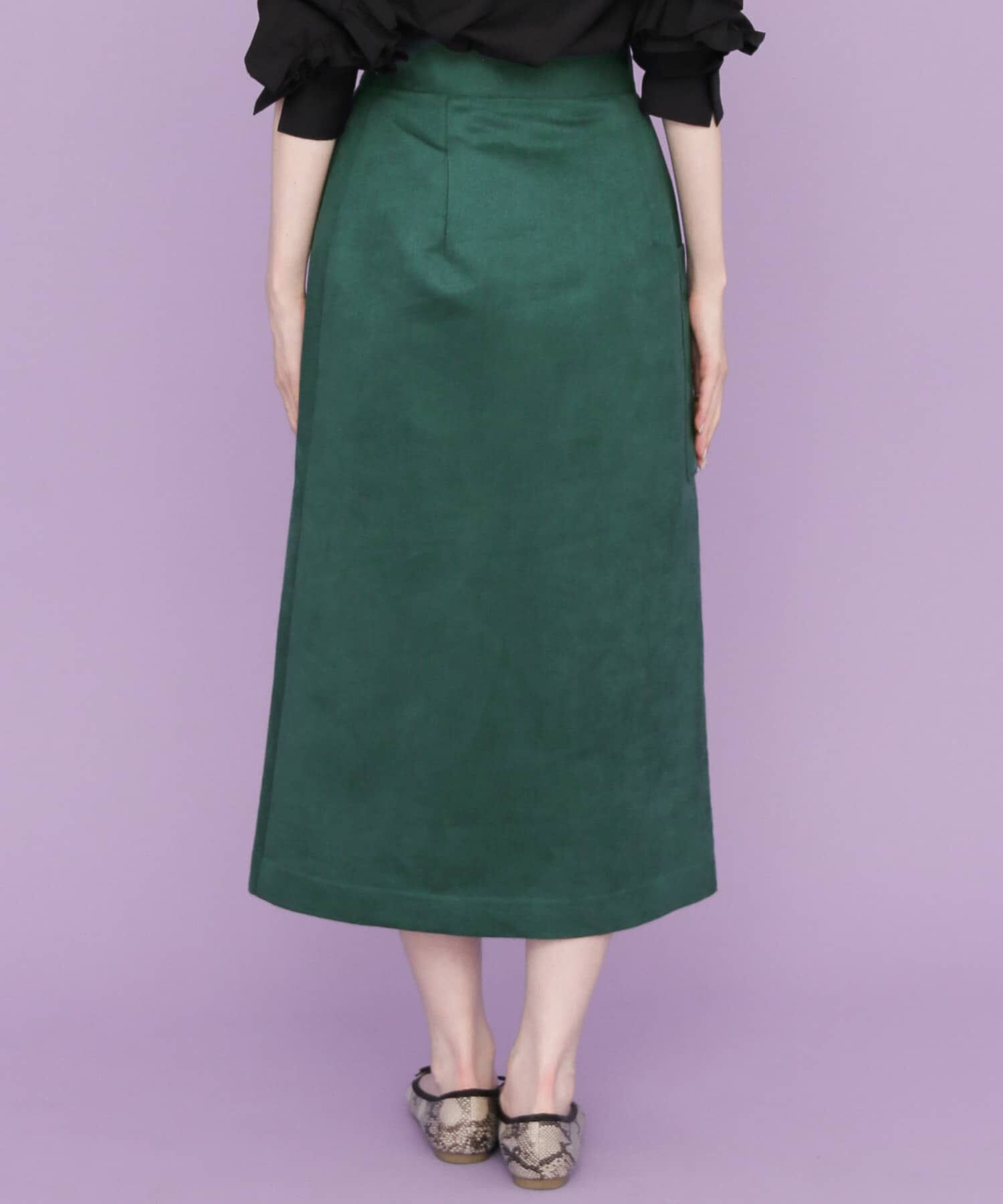  「カラースエードラップスカート&there4;」|スカート|