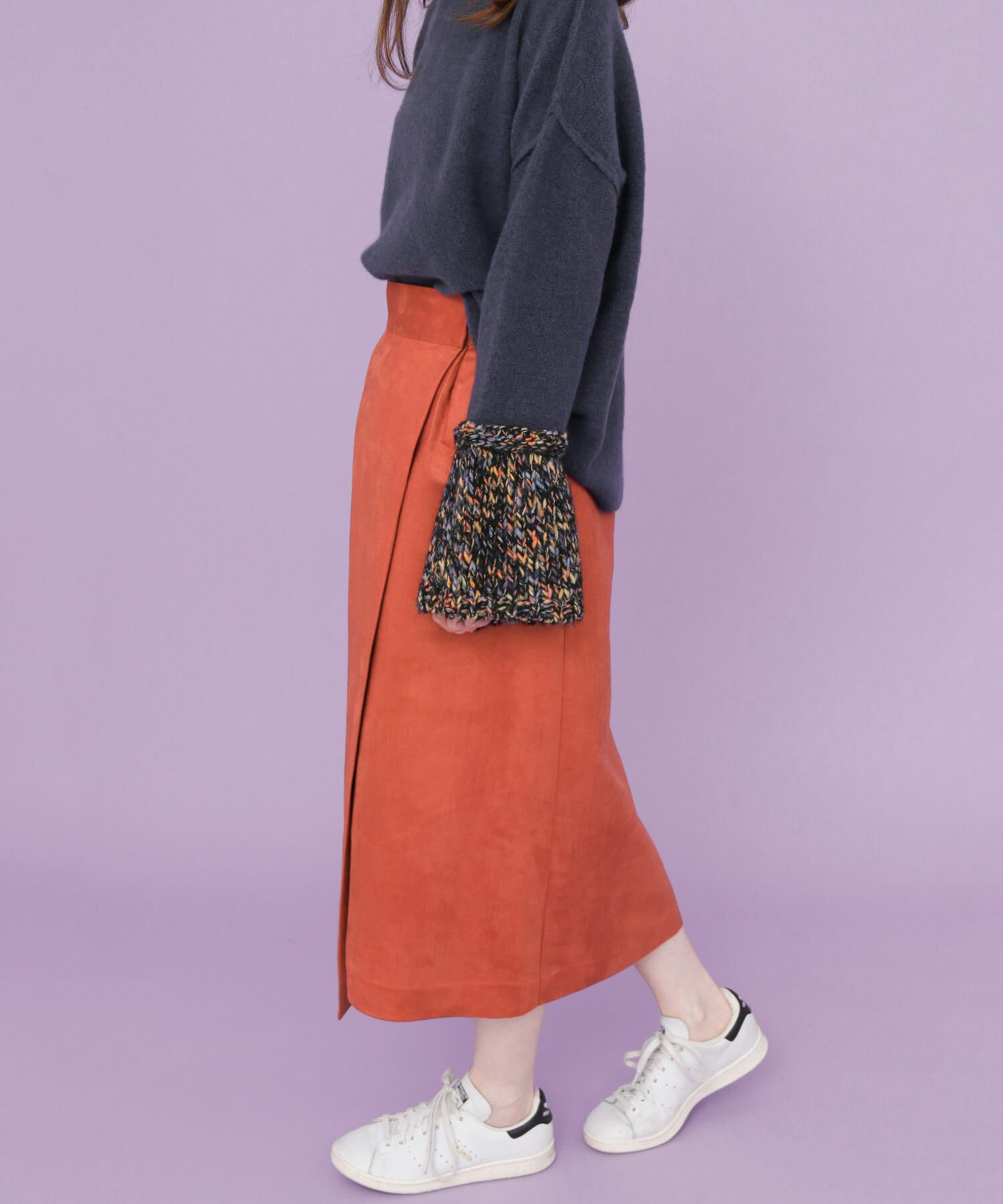  「カラースエードラップスカート&there4;」|スカート|