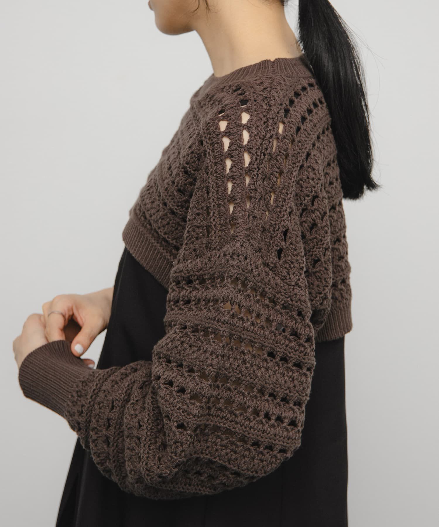  「透かし編みニットボレロ」|ニット・セーター|