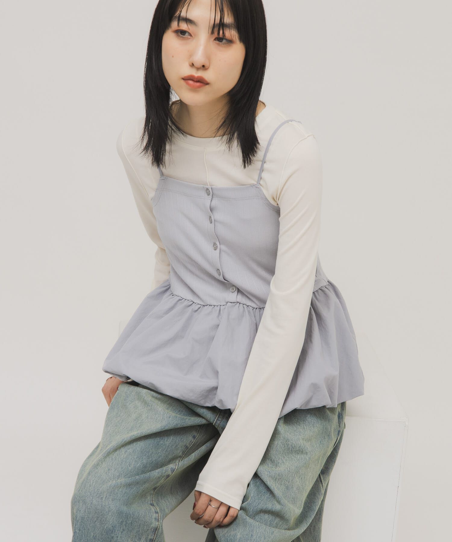  「バルーンビスチェSETトップス」|Tシャツ・カットソー|