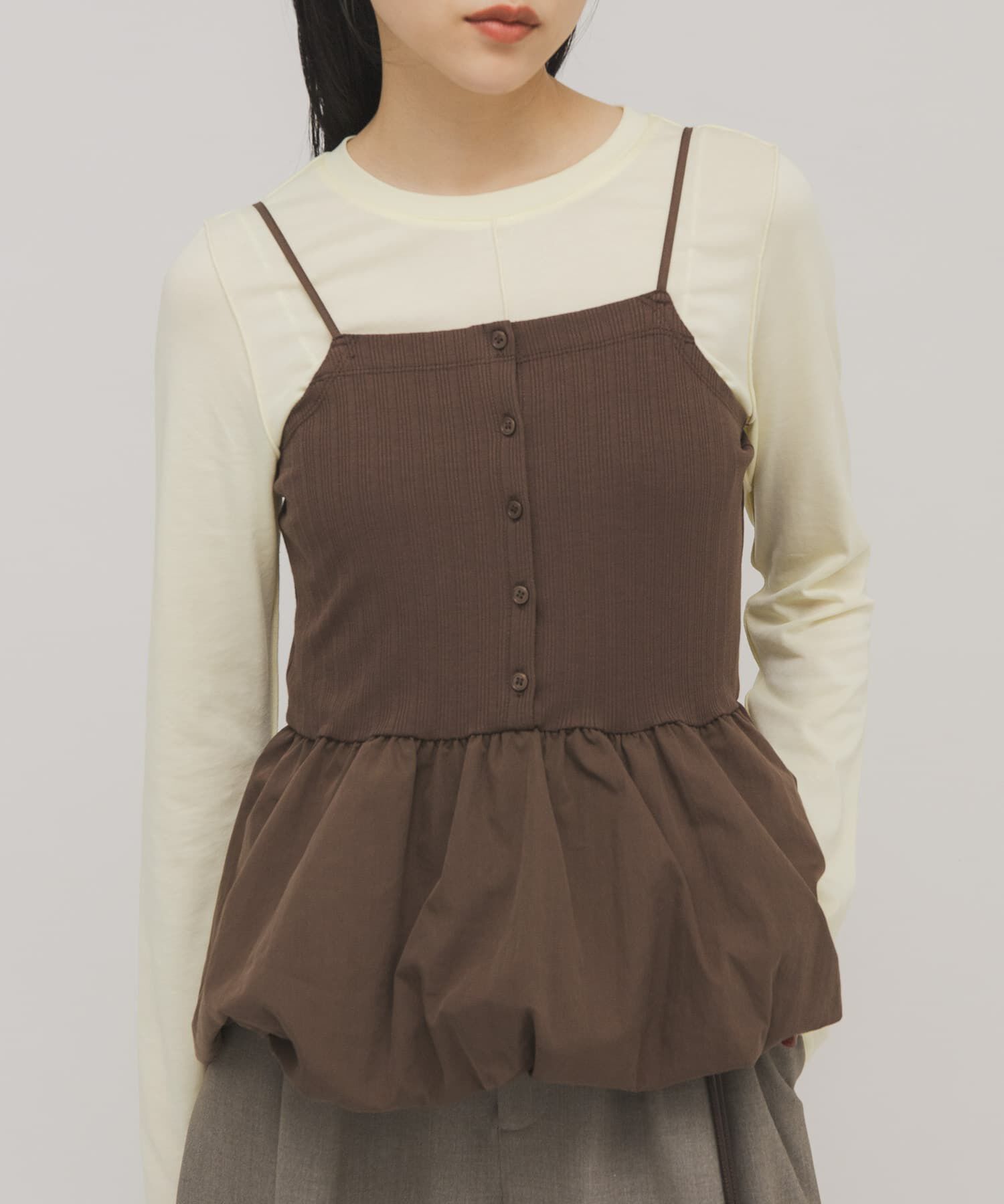  「バルーンビスチェSETトップス」|Tシャツ・カットソー|