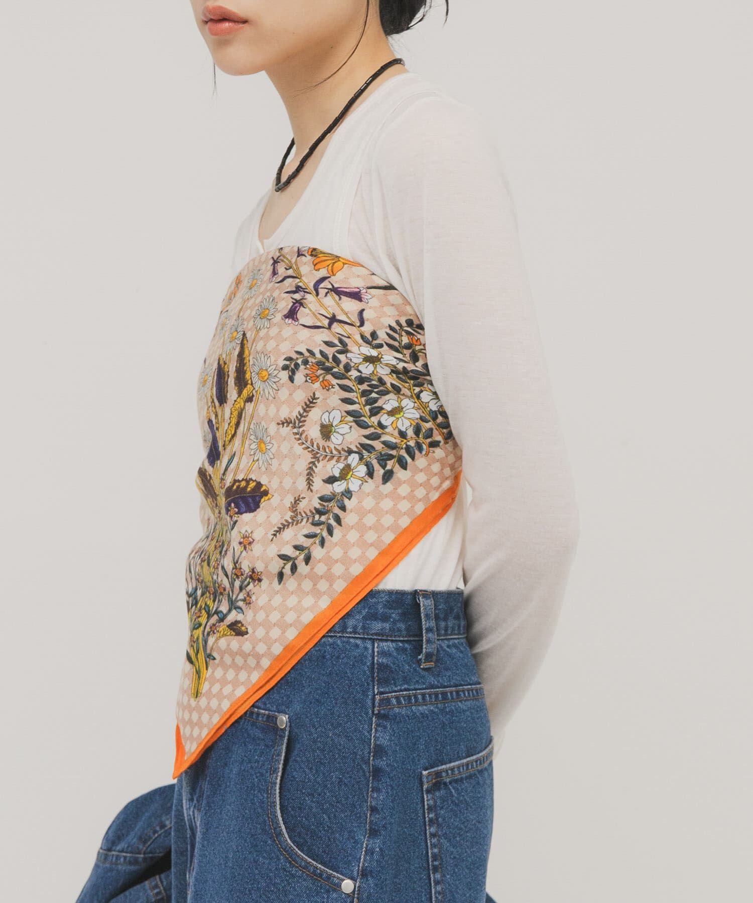  「ヴィンテージフラワースカーフ」|バンダナ・スカーフ|