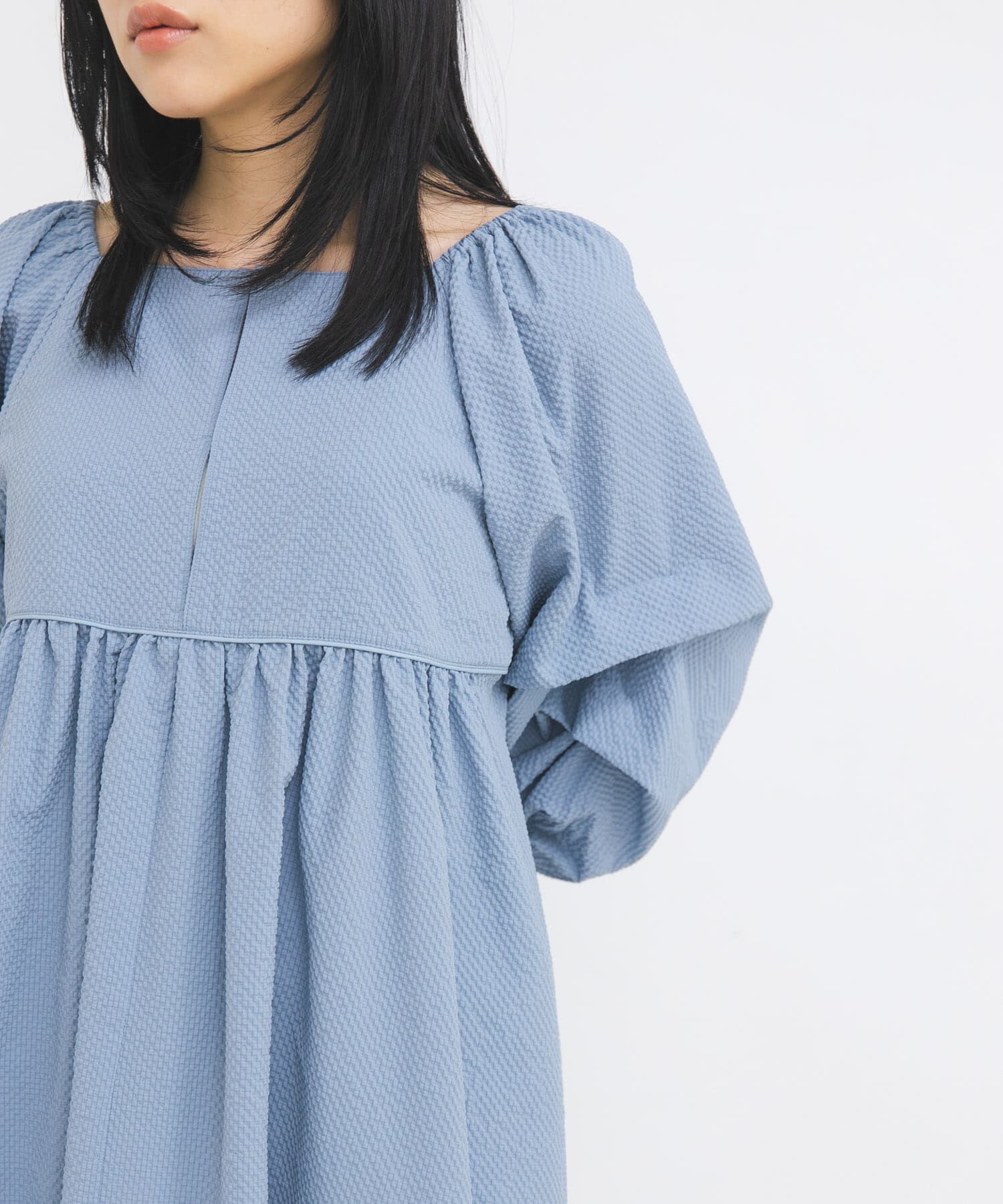  「タックスリーブミニワンピース」|その他|