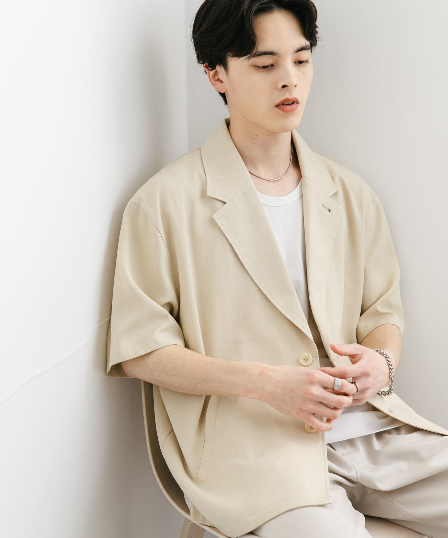 SENSE OF PLACE by URBAN RESEARCH「リネンライクテーラードショートスリーブジャケット」|その他|