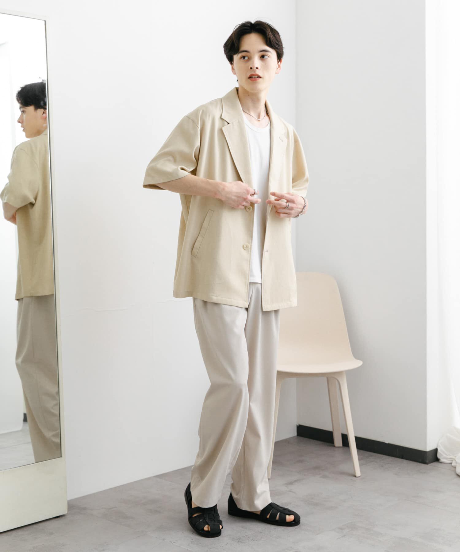 SENSE OF PLACE by URBAN RESEARCH「リネンライクテーラードショートスリーブジャケット」|その他|