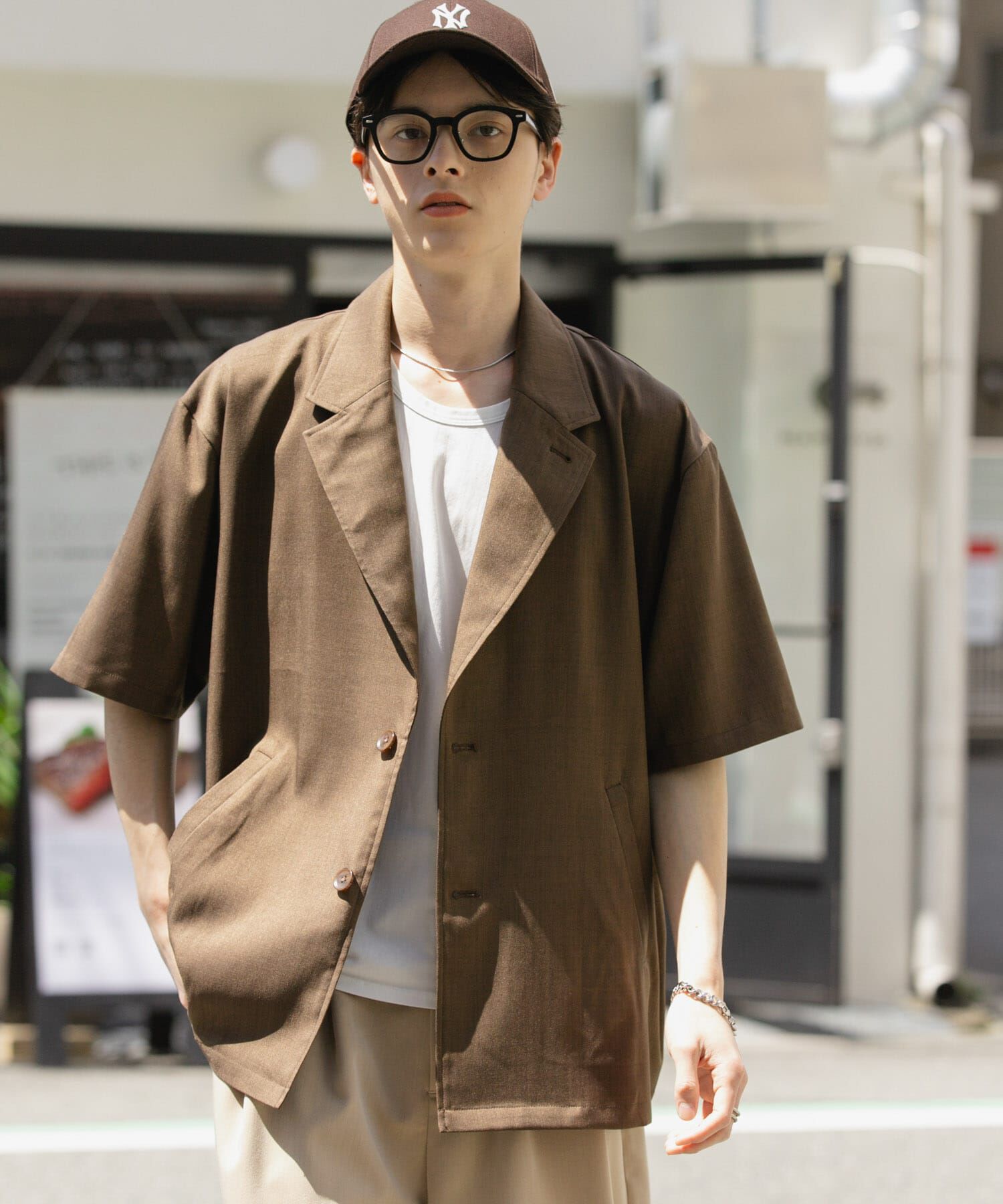 SENSE OF PLACE by URBAN RESEARCH「リネンライクテーラードショートスリーブジャケット」|その他|