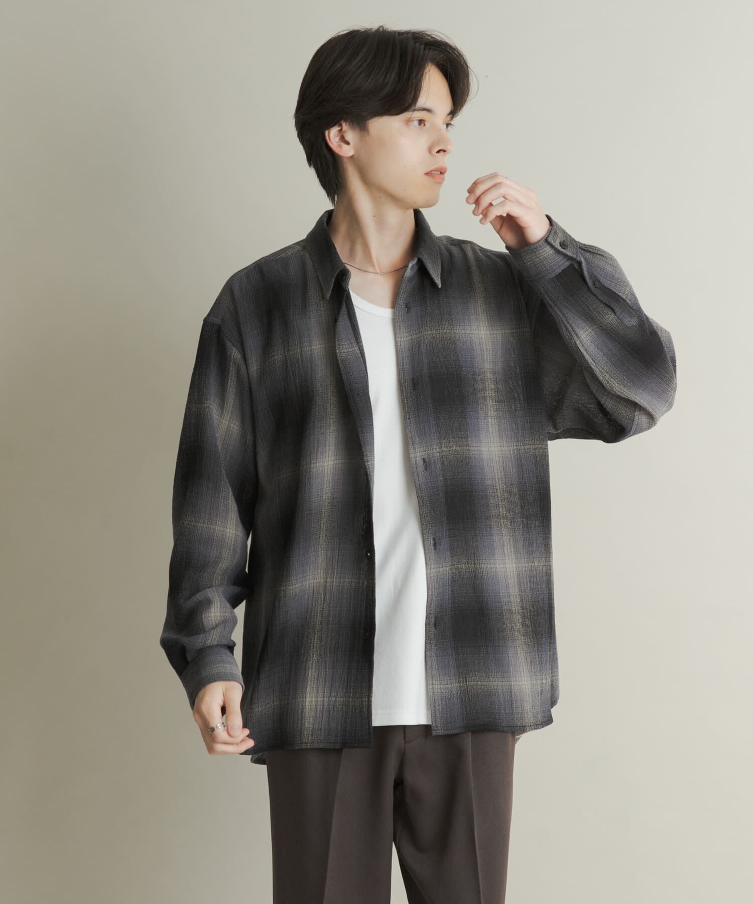 SENSE OF PLACE by URBAN RESEARCH「オンブレーチェックレギュラーカラーシャツ」|シャツ・ブラウス|