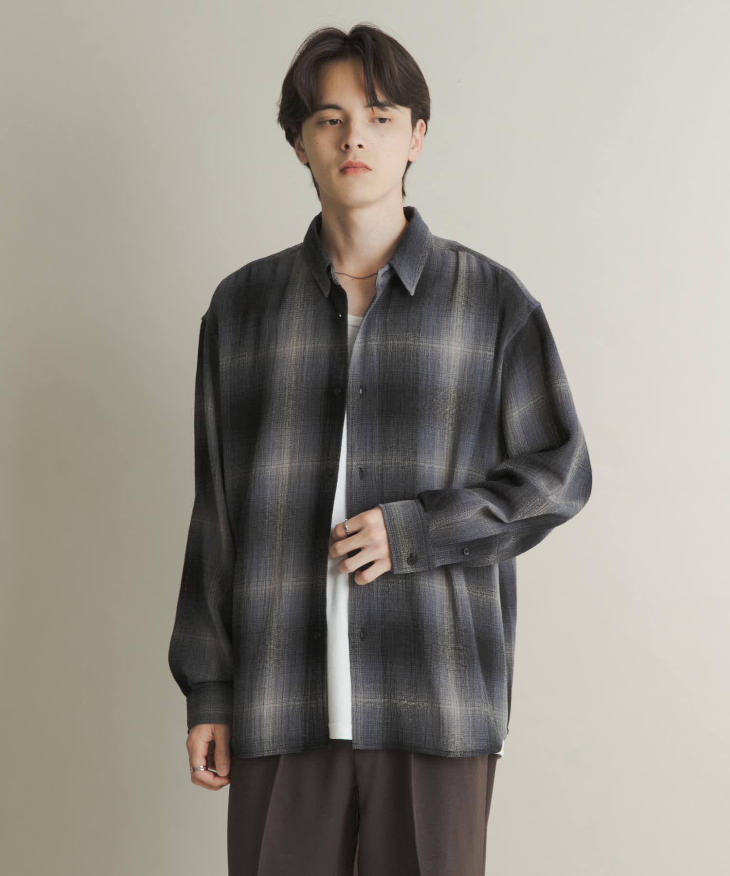 SENSE OF PLACE by URBAN RESEARCH「オンブレーチェックレギュラーカラーシャツ」|シャツ・ブラウス|