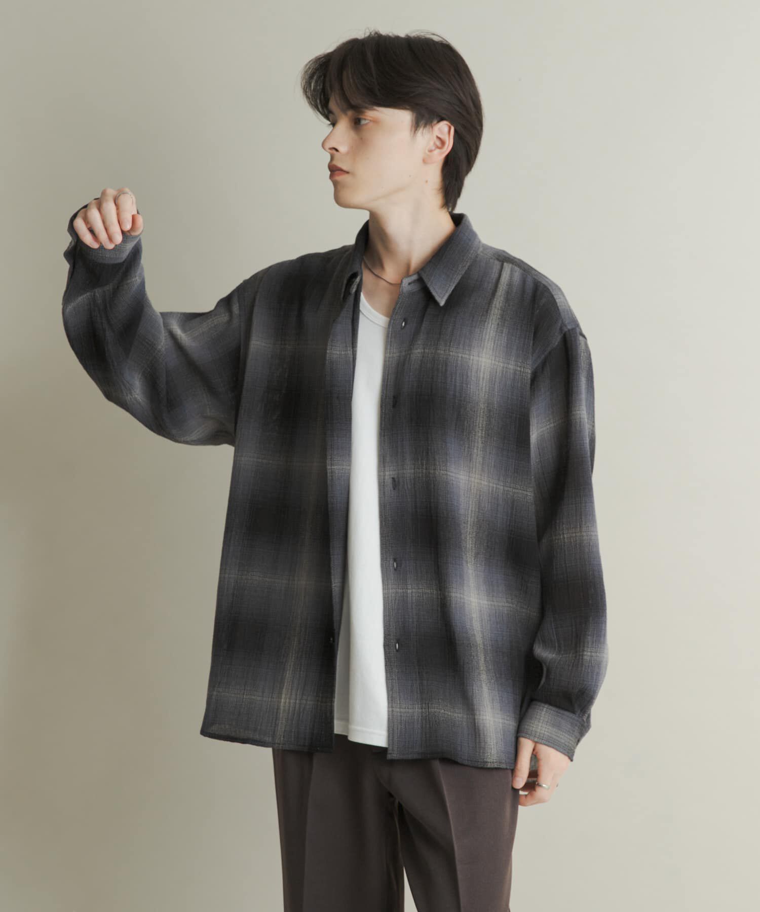 SENSE OF PLACE by URBAN RESEARCH「オンブレーチェックレギュラーカラーシャツ」|シャツ・ブラウス|