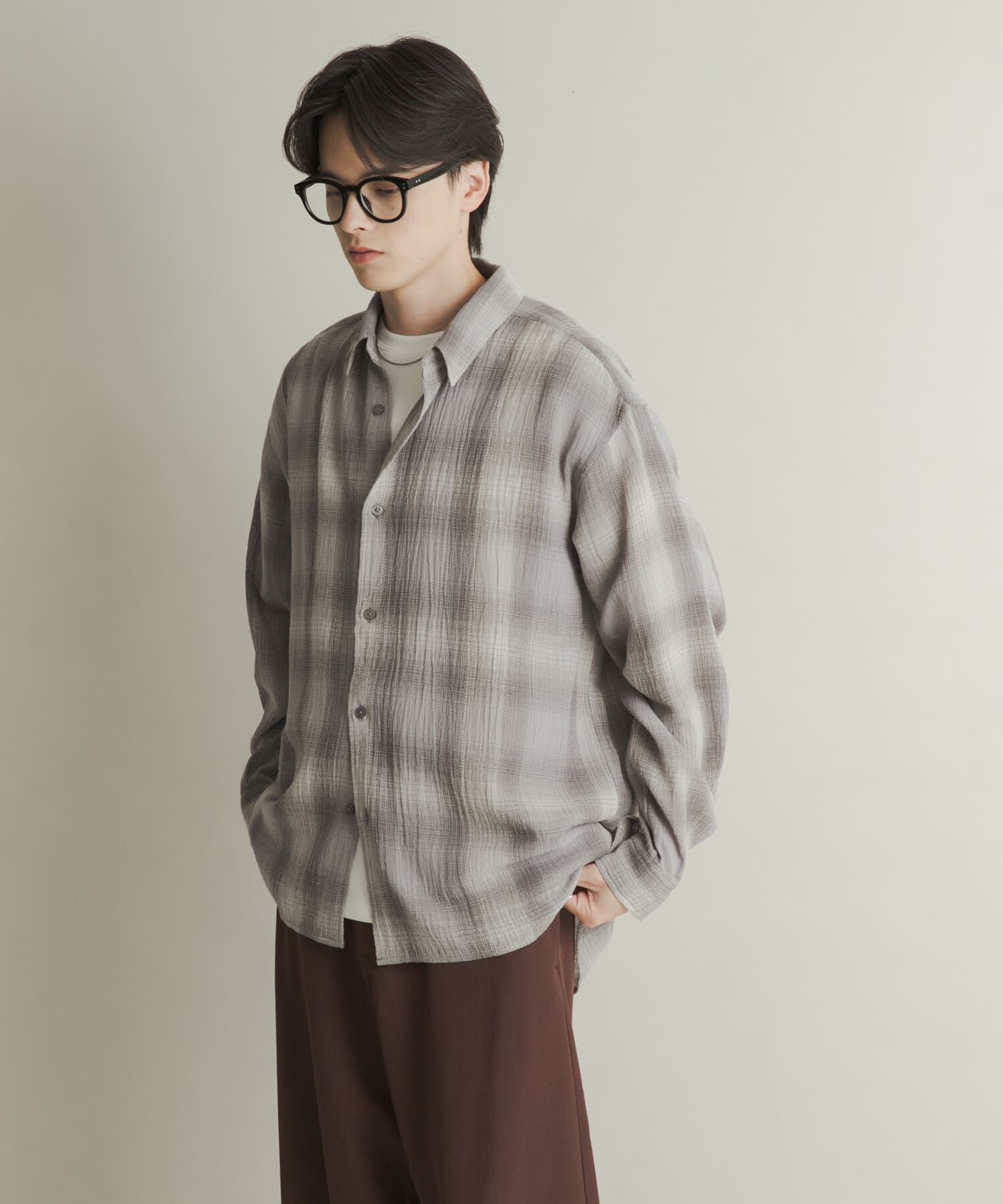 SENSE OF PLACE by URBAN RESEARCH「オンブレーチェックレギュラーカラーシャツ」|シャツ・ブラウス|