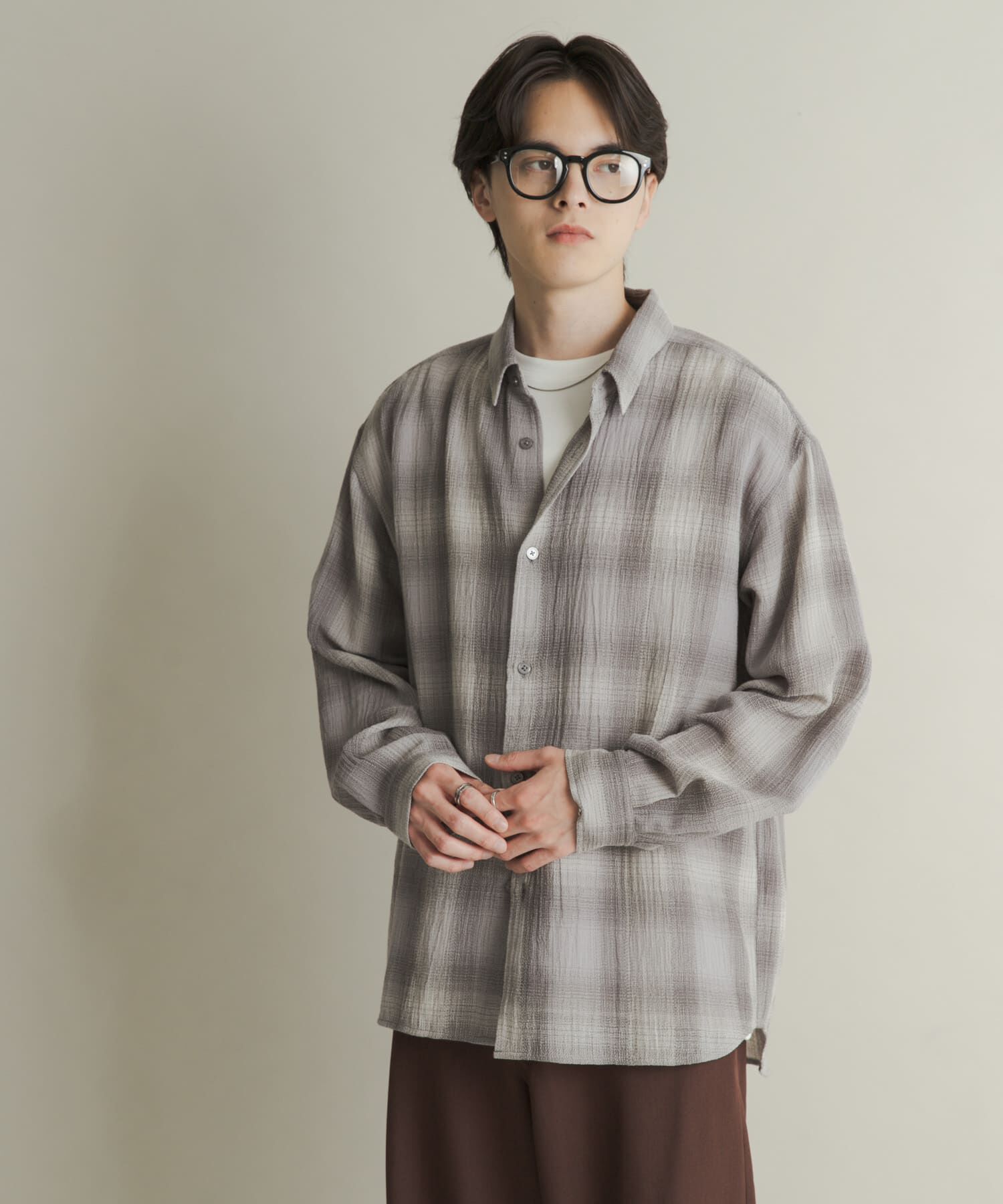 SENSE OF PLACE by URBAN RESEARCH「オンブレーチェックレギュラーカラーシャツ」|シャツ・ブラウス|