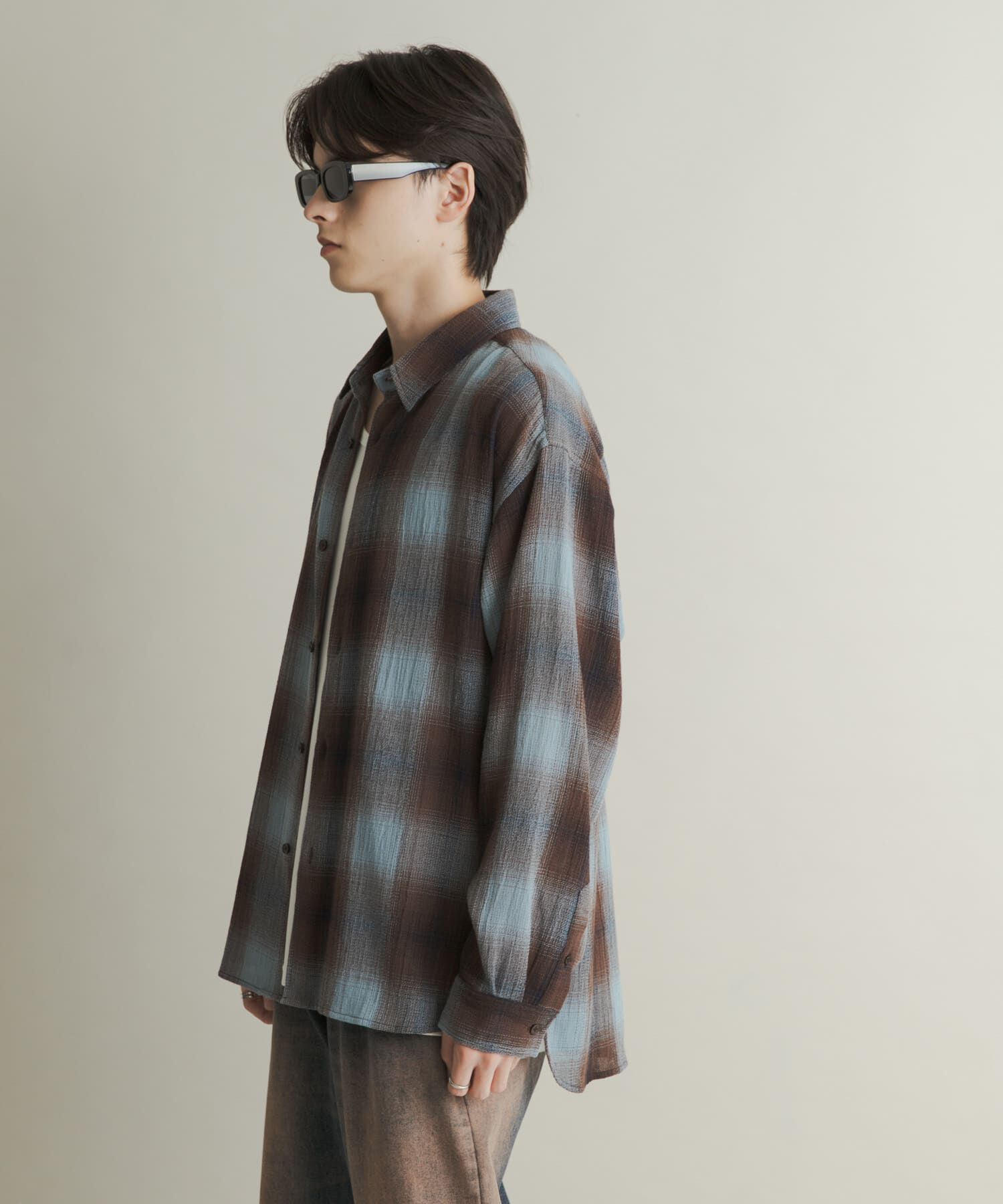 SENSE OF PLACE by URBAN RESEARCH「オンブレーチェックレギュラーカラーシャツ」|シャツ・ブラウス|