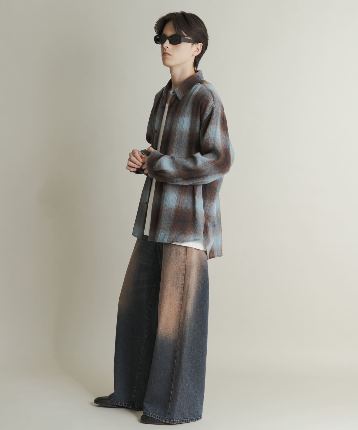 SENSE OF PLACE by URBAN RESEARCH「オンブレーチェックレギュラーカラーシャツ」|シャツ・ブラウス|