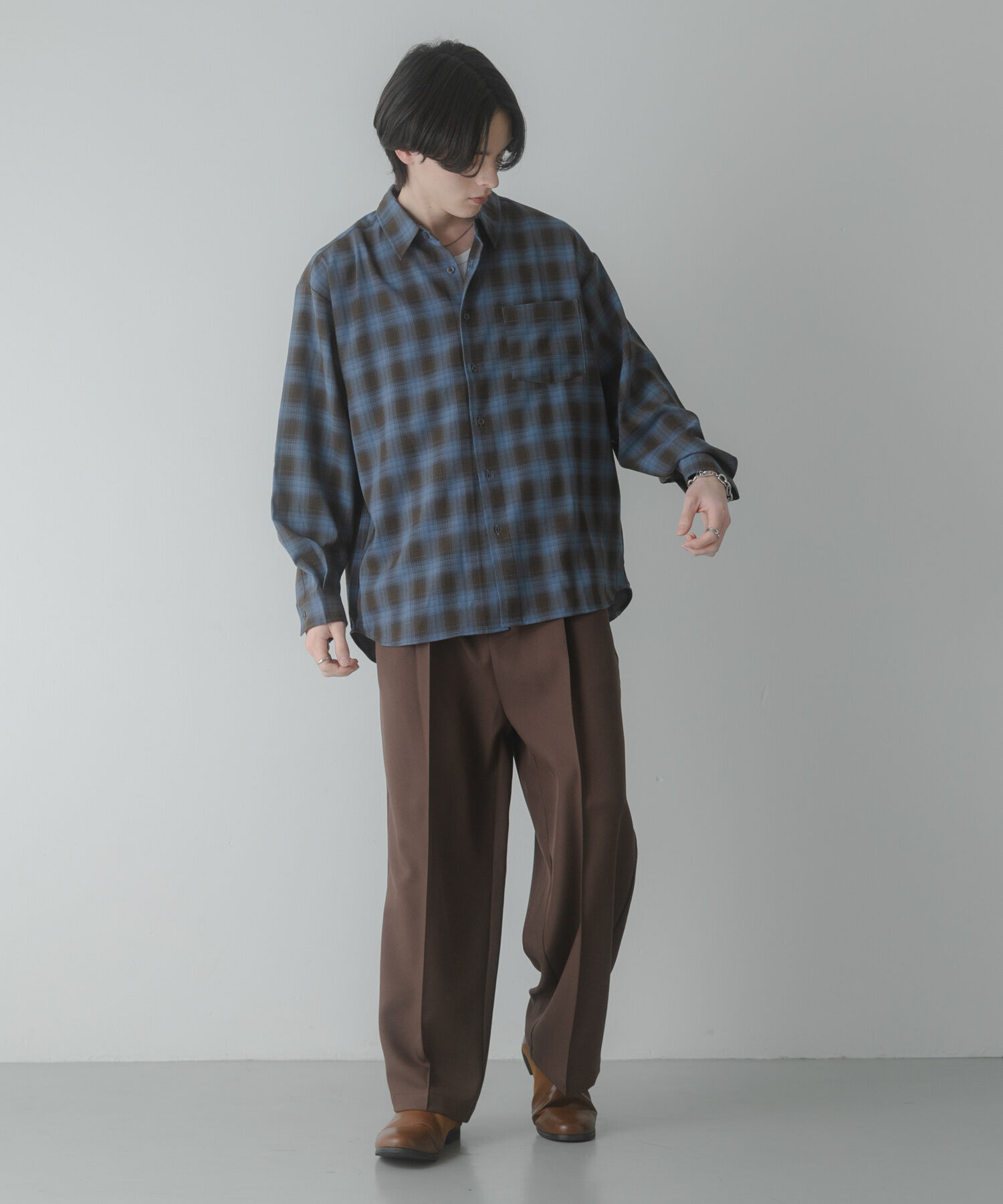 SENSE OF PLACE by URBAN RESEARCH「マドラスチェックロングスリーブシャツ」|シャツ・ブラウス|