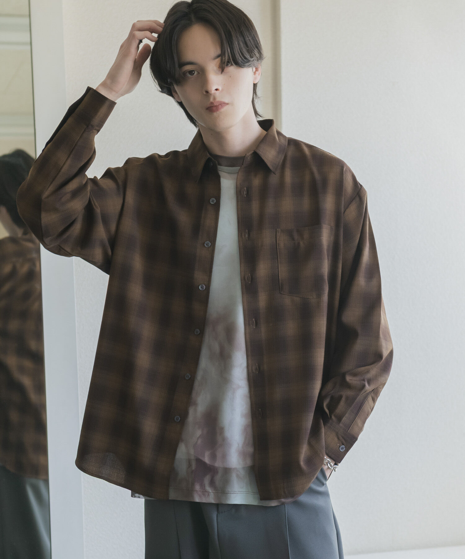 SENSE OF PLACE by URBAN RESEARCH「マドラスチェックロングスリーブシャツ」|シャツ・ブラウス|