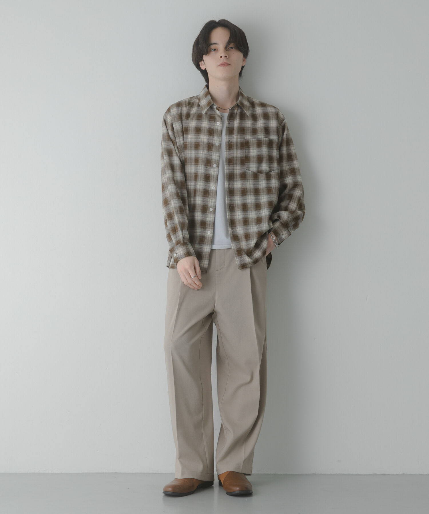 SENSE OF PLACE by URBAN RESEARCH「マドラスチェックロングスリーブシャツ」|シャツ・ブラウス|