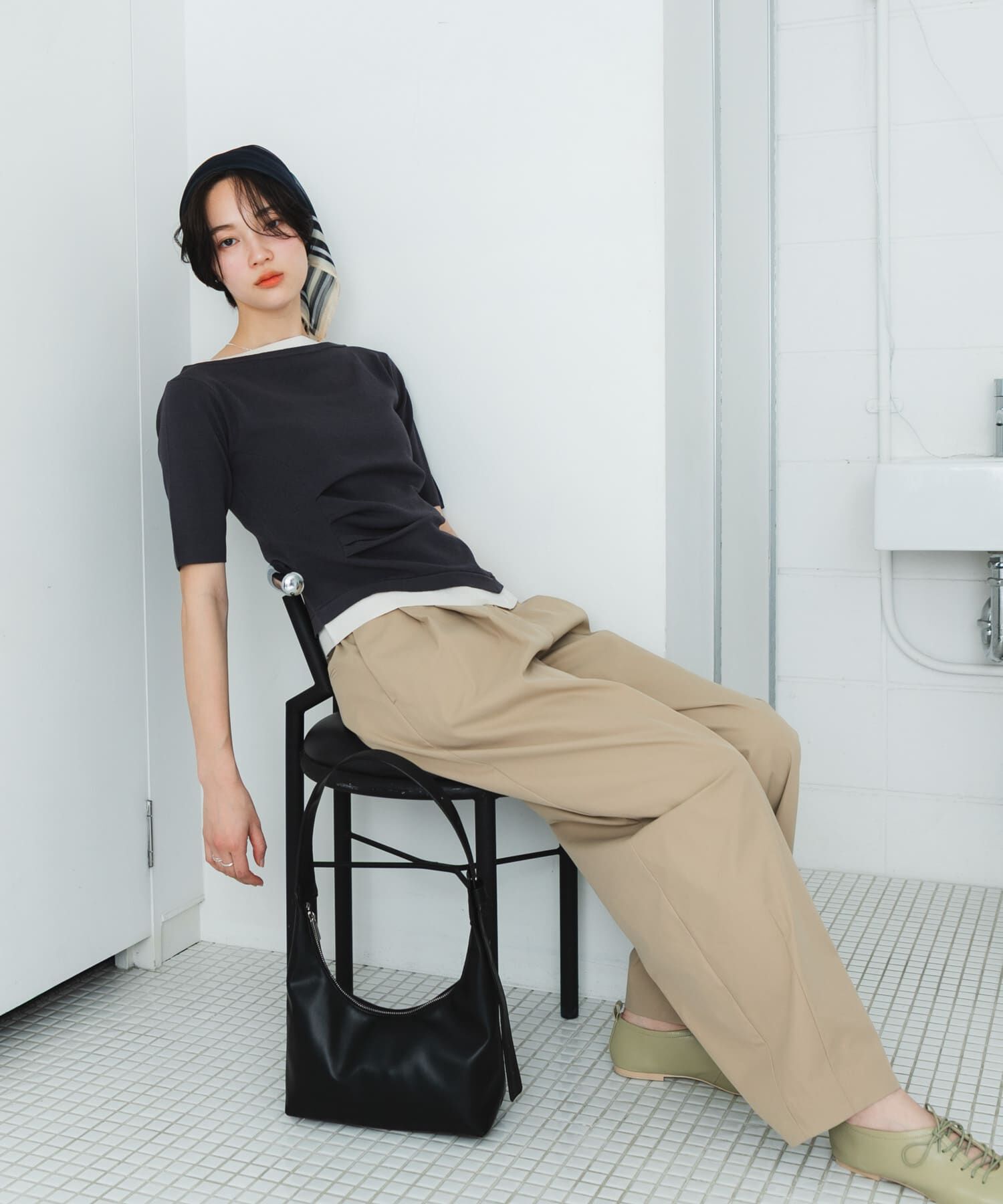 SENSE OF PLACE by URBAN RESEARCH「『洗濯可』レイヤードアシメセーター」|ニット・セーター|