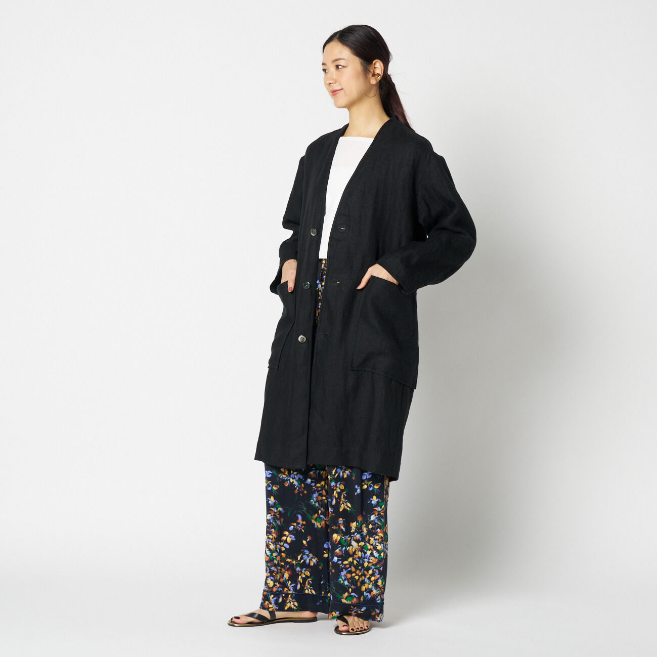 HELIOPOLE「HELIOPOLE DUNGAREES LINEN COAT」|トレンチコート|