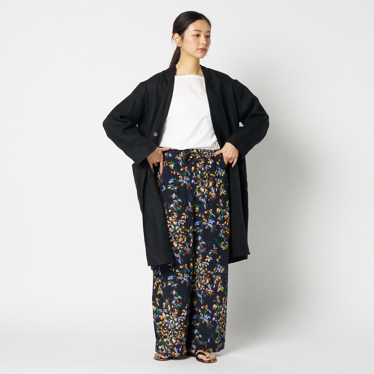 HELIOPOLE「HELIOPOLE DUNGAREES LINEN COAT」|トレンチコート|