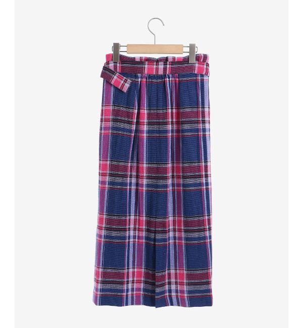 le.coeur blanc「MANTECO チェックハイウエストスカート」|タイト|