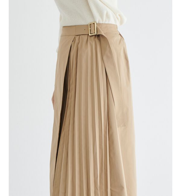 le.coeur blanc「サイドプリーツバックルツキスカート」|スカート|