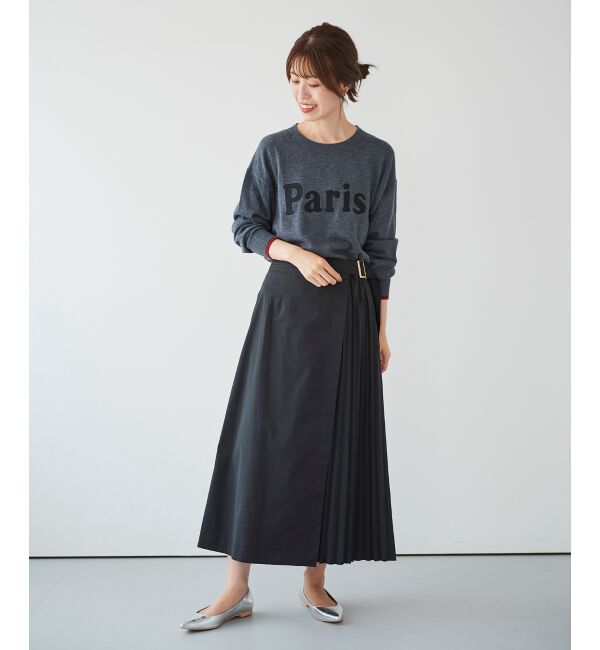 le.coeur blanc「サイドプリーツバックルツキスカート」|スカート|