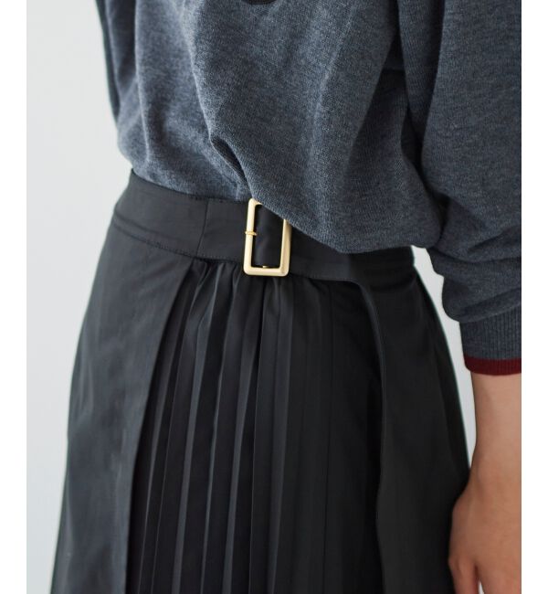 le.coeur blanc「サイドプリーツバックルツキスカート」|スカート|