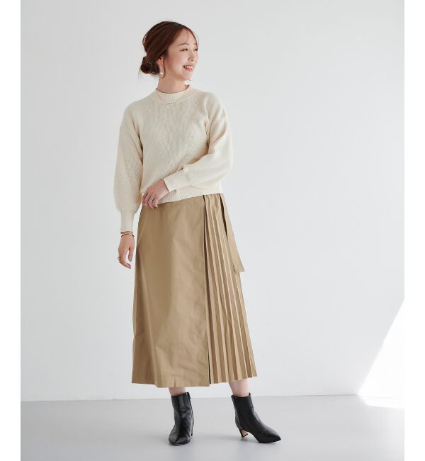 le.coeur blanc「サイドプリーツバックルツキスカート」|スカート|