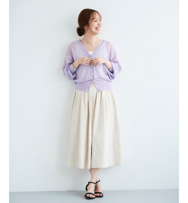 le.coeur blanc「タフタギャザーボリュームスカート」|スカート|