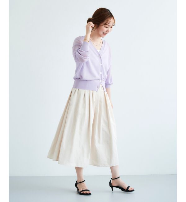 le.coeur blanc「タフタギャザーボリュームスカート」|スカート|