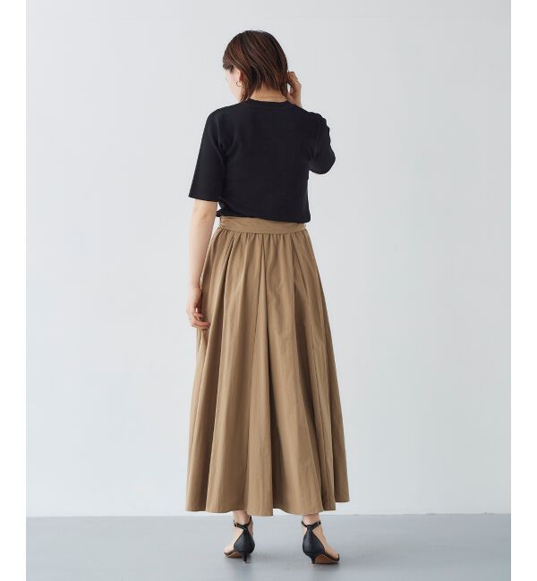 le.coeur blanc「ウエストリボンボリュームロングスカート」|スカート|