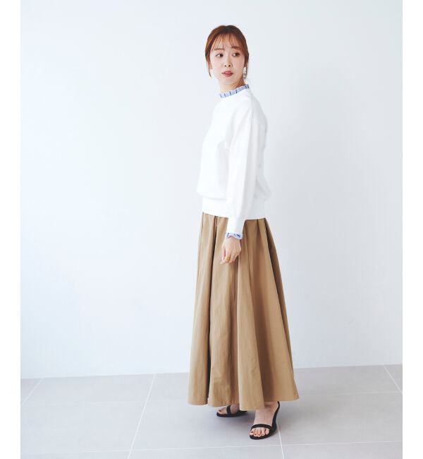 le.coeur blanc「ウエストリボンボリュームロングスカート」|スカート|