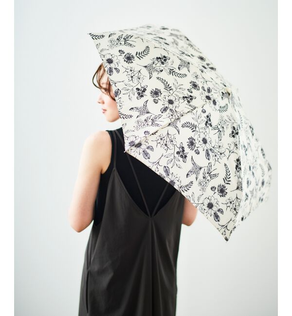 le.coeur blanc「プラントフラワー柄折りたたみ傘」|傘|