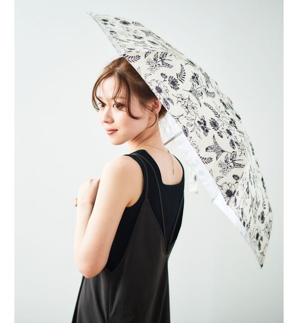 le.coeur blanc「プラントフラワー柄折りたたみ傘」|傘|