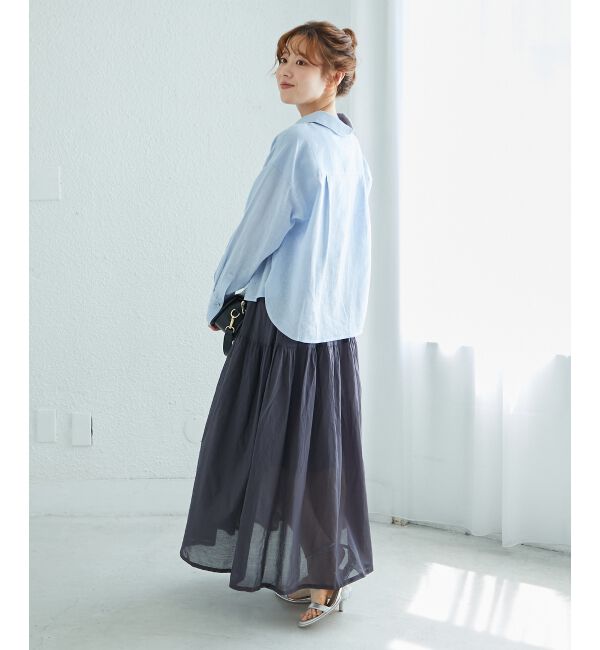  「《WEB限定アイテム》ローンギャザーティアードスカート」|スカート|