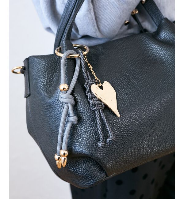  「ハートチャーム」|チャーム・キーホルダー|グレー