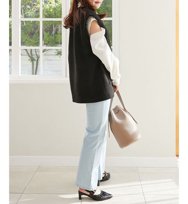 MAJESTICLEGON「美脚フレアデニムパンツ」|デニム|