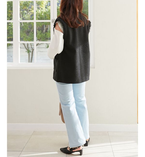 MAJESTICLEGON「美脚フレアデニムパンツ」|デニム|