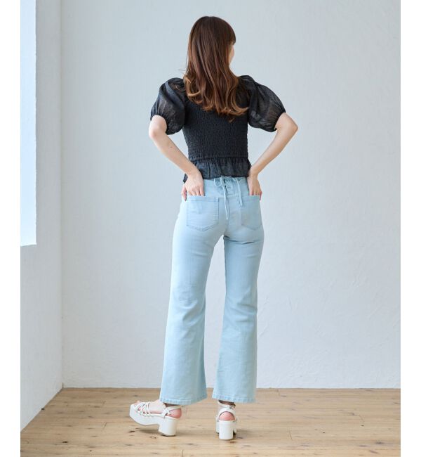 MAJESTICLEGON「美脚フレアデニムパンツ」|デニム|