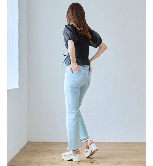 MAJESTICLEGON「美脚フレアデニムパンツ」|デニム|
