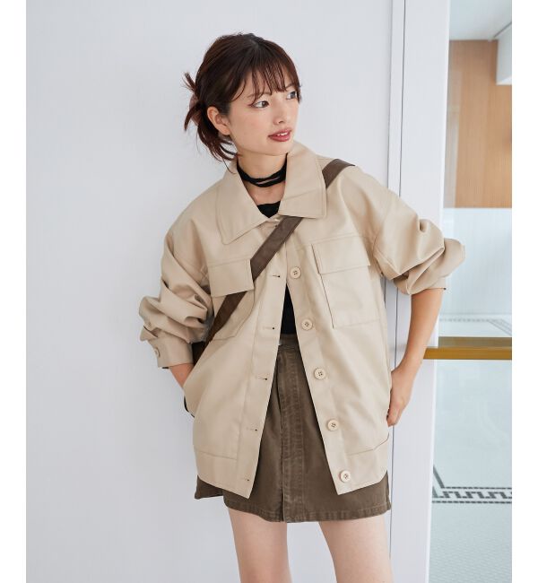 MAJESTICLEGON「フェイクレザーオーバーブルゾン」|ブルゾン・スタジャン|