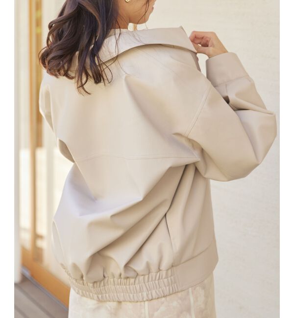 MAJESTICLEGON「フェイクレザーオーバーブルゾン」|ブルゾン・スタジャン|