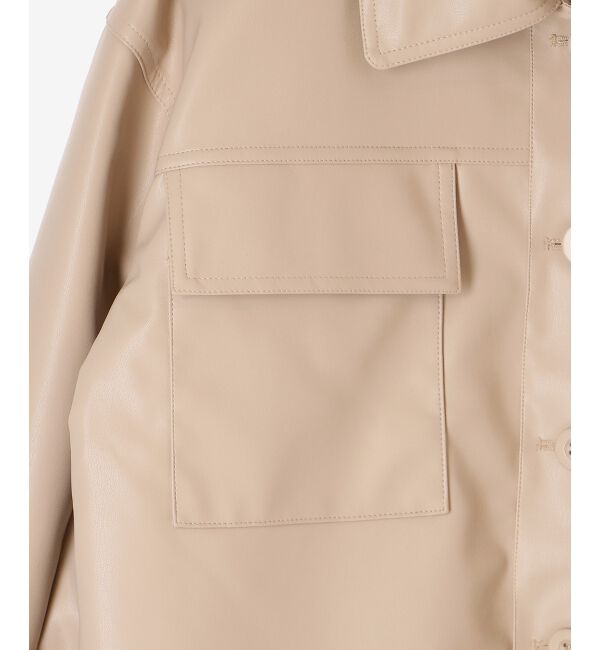 MAJESTICLEGON「フェイクレザーオーバーブルゾン」|ブルゾン・スタジャン|