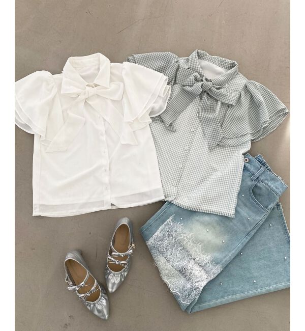  「2wayフリルスリーブブラウス」|シャツ・ブラウス|